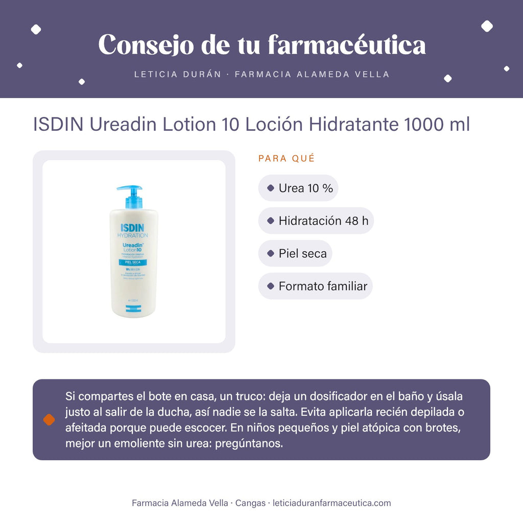 ISDIN Ureadin Lotion 10 Loción Hidratante 1000 ml – consejo de tu farmacéutica