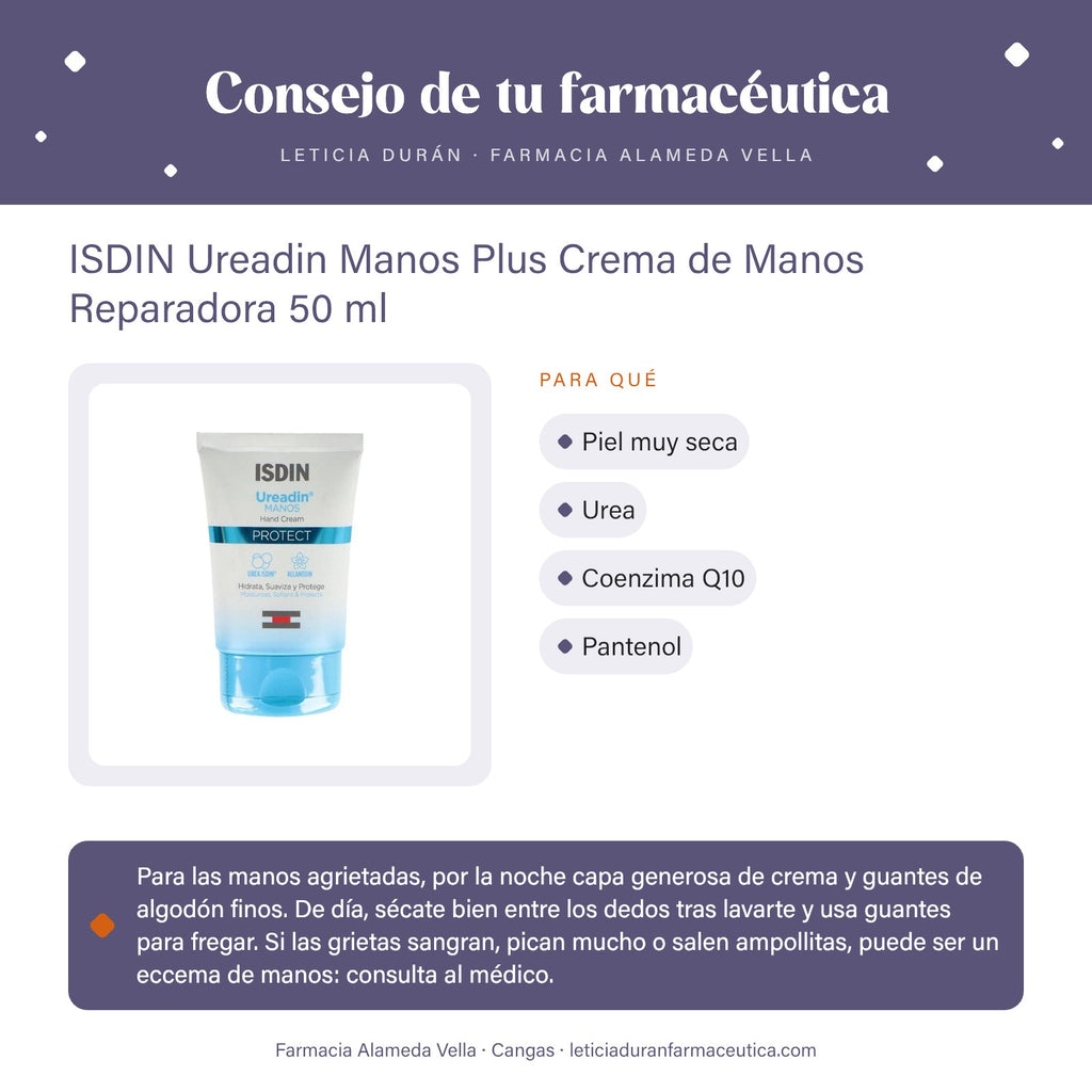 ISDIN Ureadin Manos Plus Crema de Manos Reparadora 50 ml – consejo de tu farmacéutica