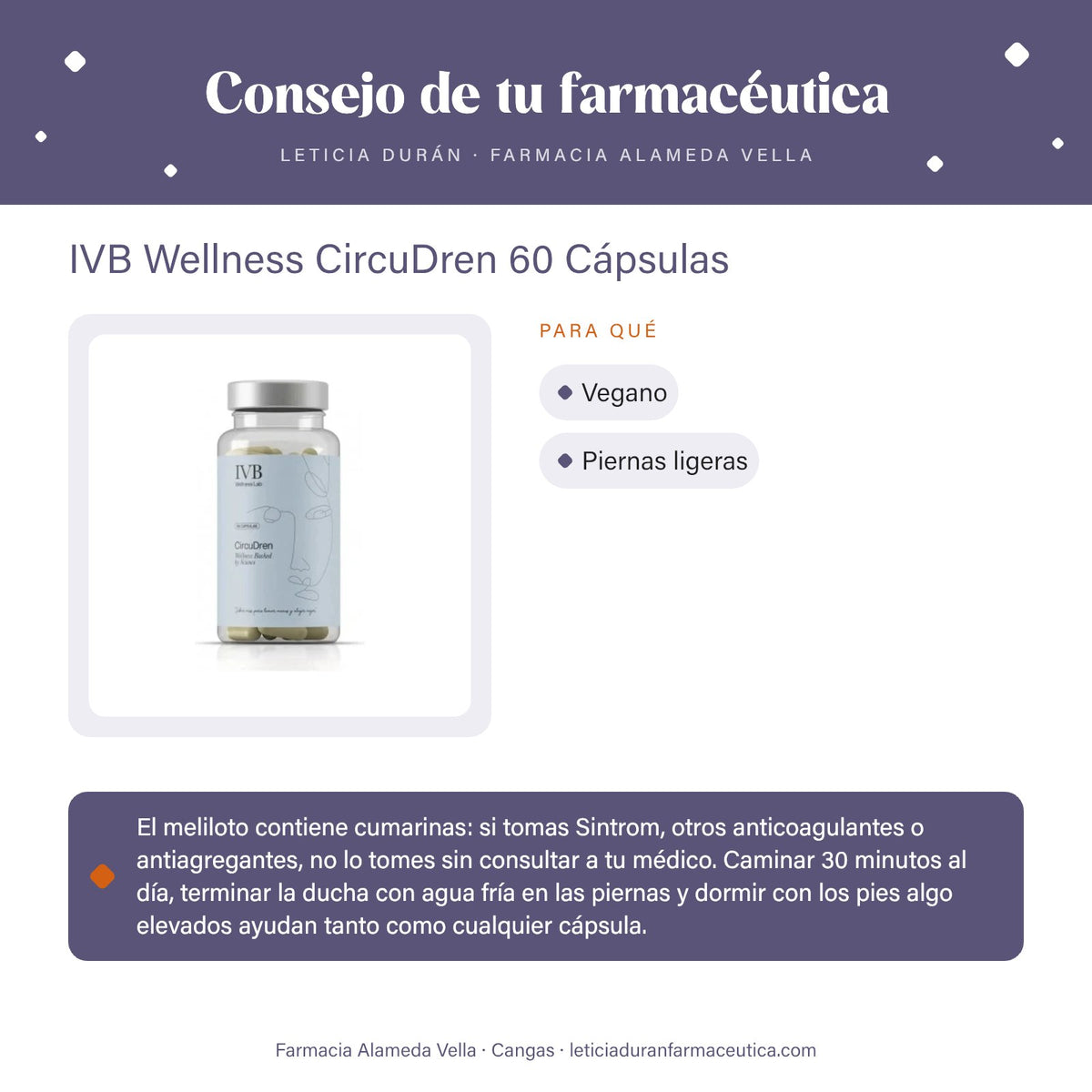 IVB Wellness CircuDren 60 Cápsulas – consejo de tu farmacéutica
