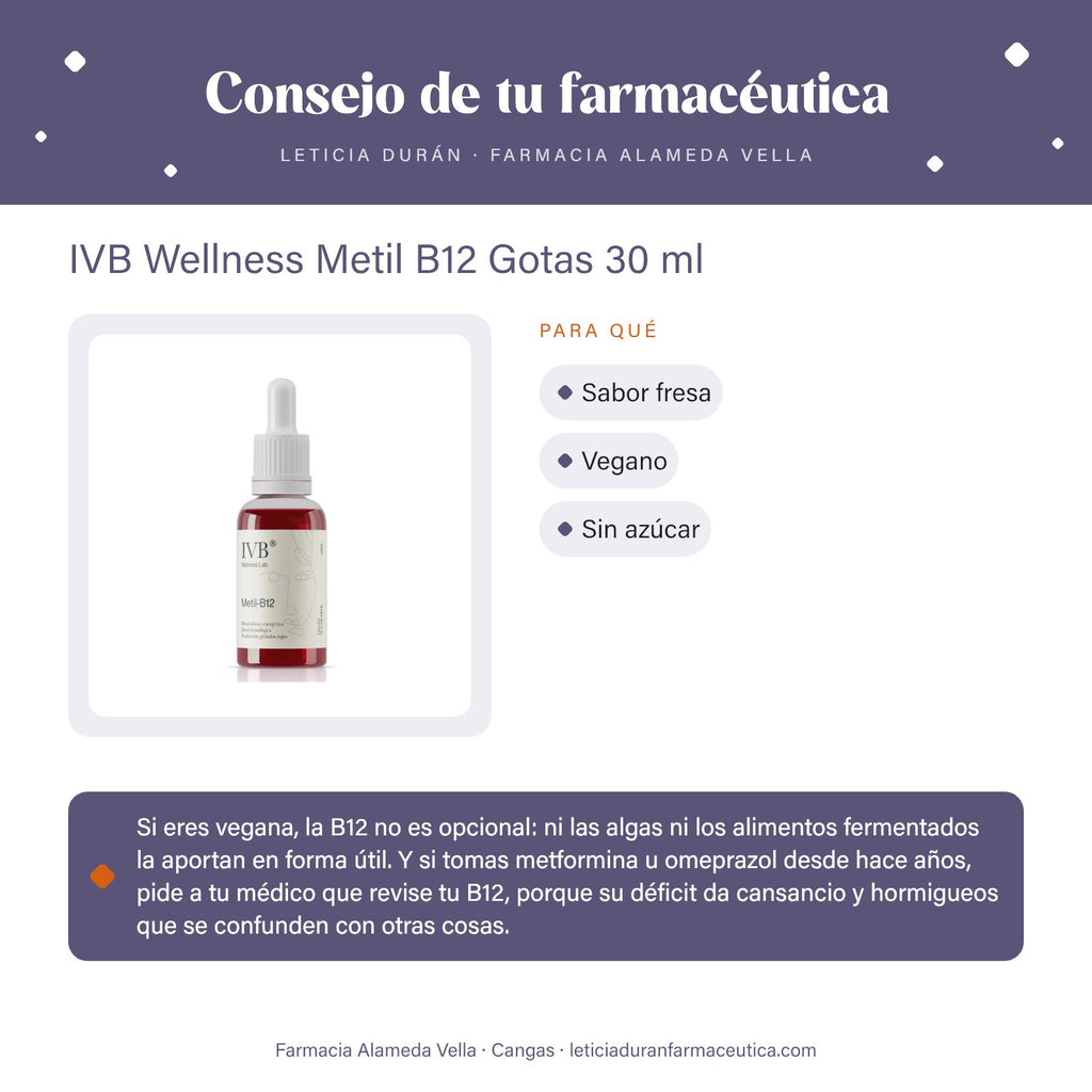 IVB Wellness Metil B12 Gotas 30 ml – consejo de tu farmacéutica
