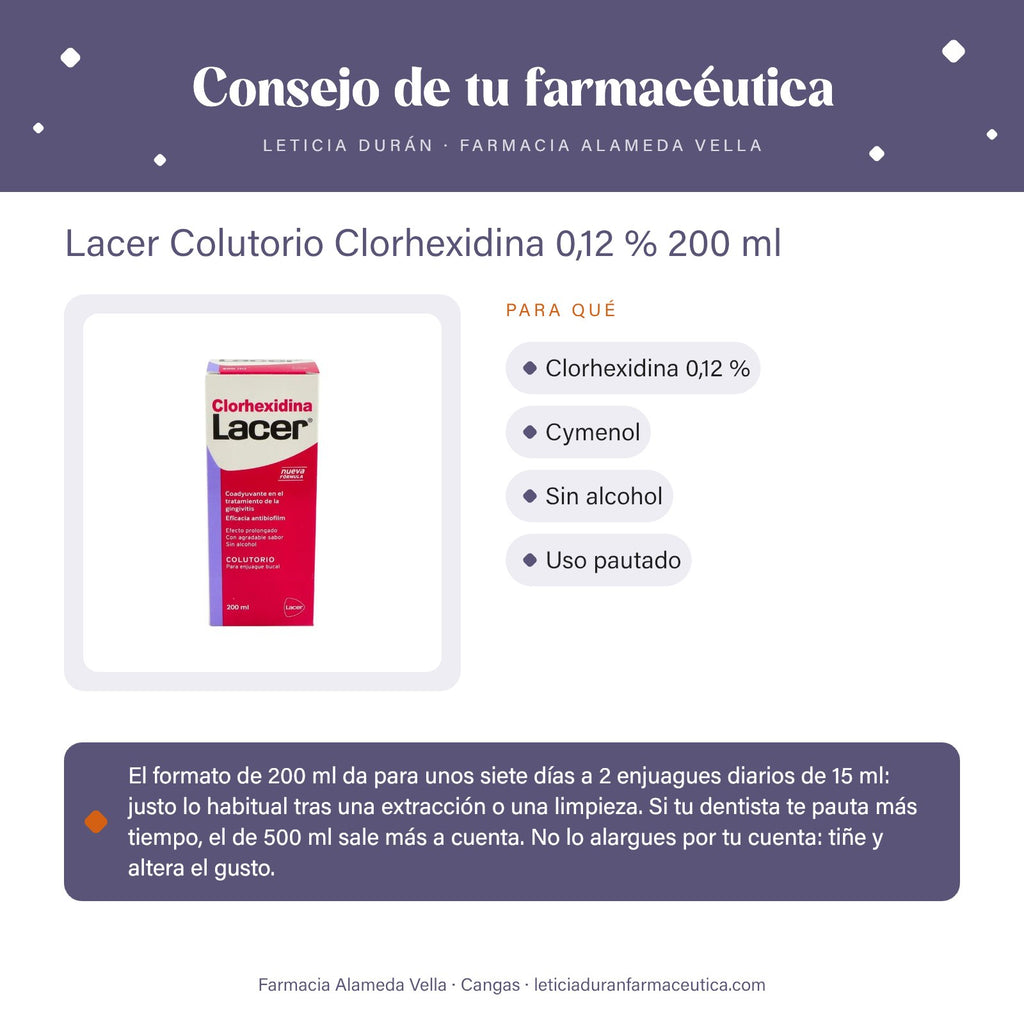 Lacer Colutorio Clorhexidina 0,12 % 200 ml – consejo de tu farmacéutica