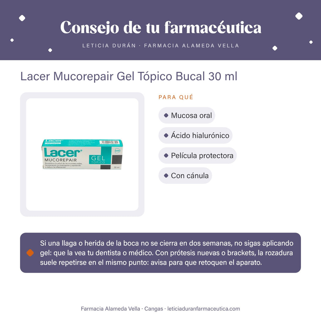 Lacer Mucorepair Gel Tópico Bucal 30 ml – consejo de tu farmacéutica