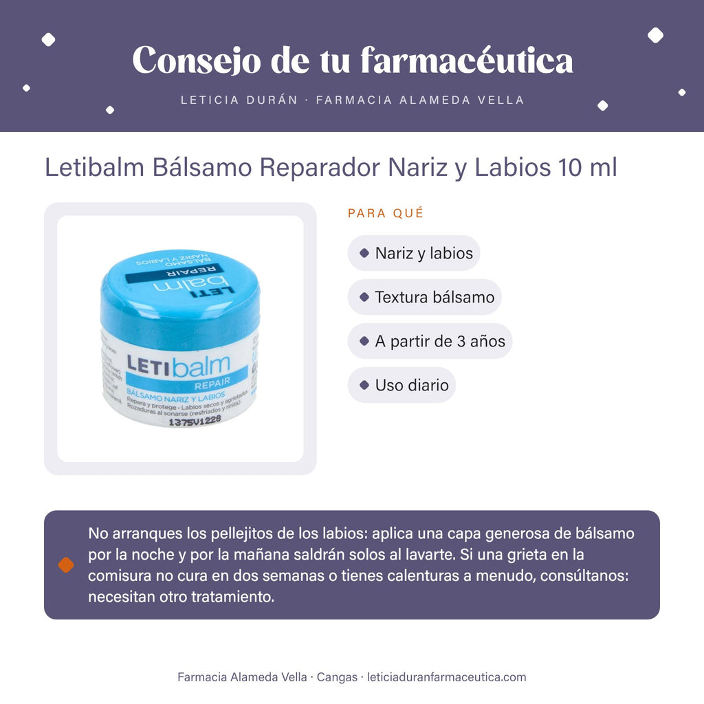 Letibalm Bálsamo Reparador Nariz y Labios 10 ml – consejo de tu farmacéutica