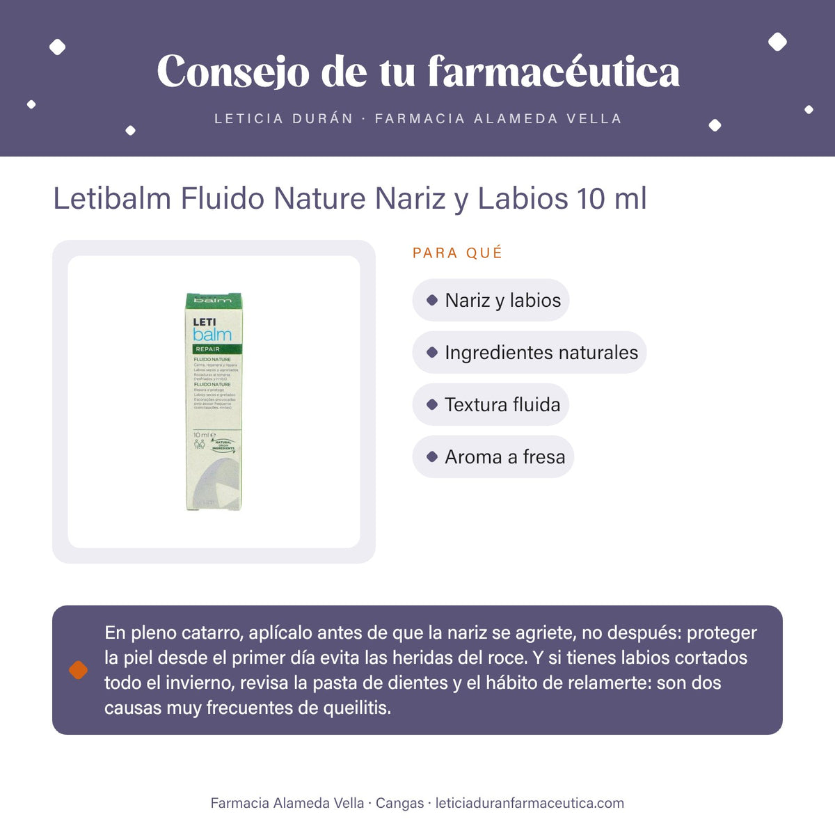 Letibalm Fluido Nature Nariz y Labios 10 ml – consejo de tu farmacéutica