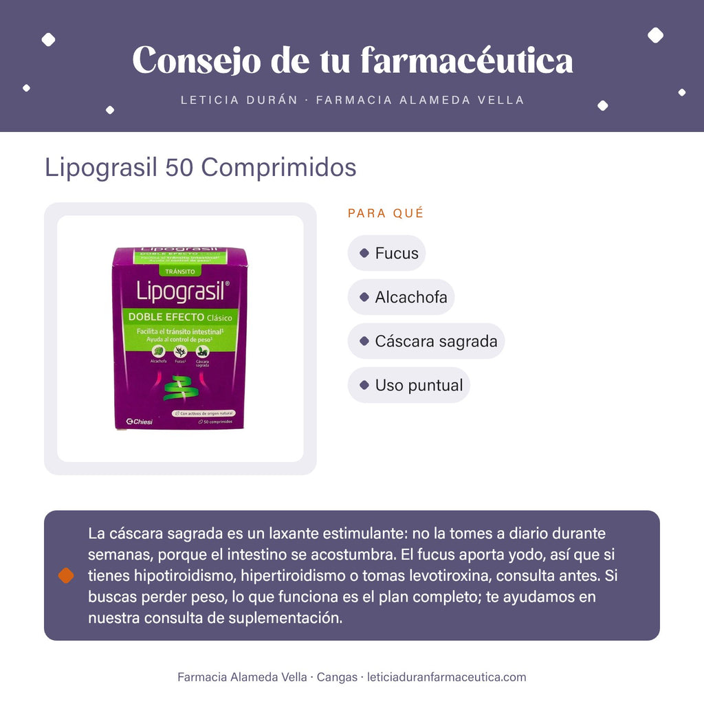 Lipograsil 50 Comprimidos – consejo de tu farmacéutica