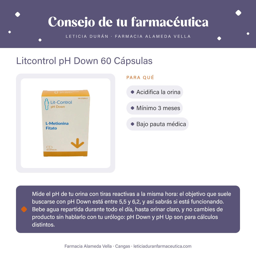 Litcontrol pH Down 60 Cápsulas – consejo de tu farmacéutica