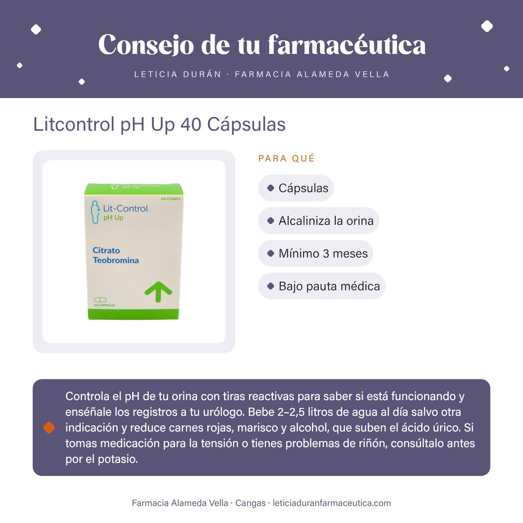 Litcontrol pH Up 40 Cápsulas – consejo de tu farmacéutica