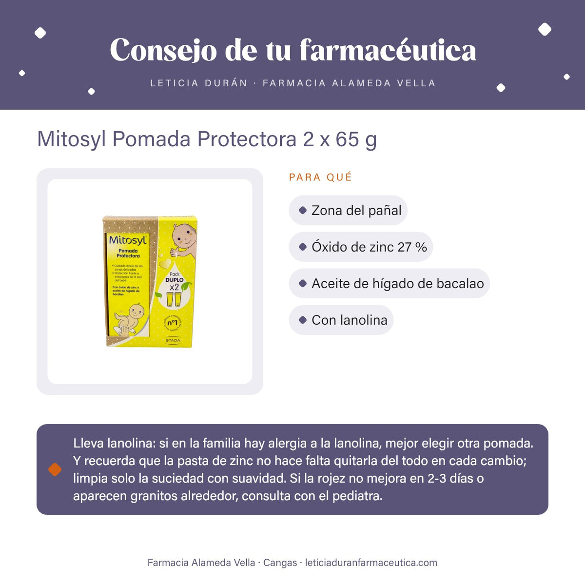 Mitosyl Pomada Protectora 2 x 65 g – consejo de tu farmacéutica