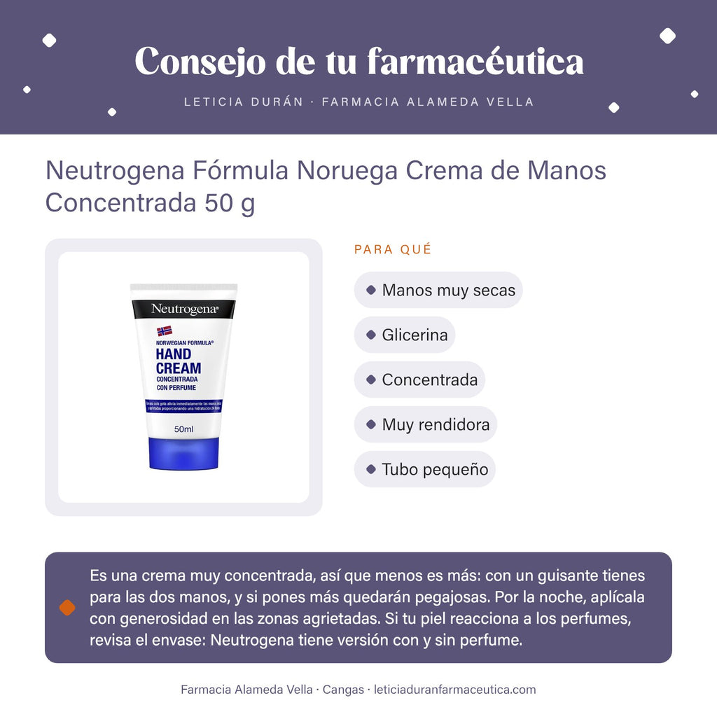 Neutrogena Fórmula Noruega Crema de Manos Concentrada 50 g – consejo de tu farmacéutica