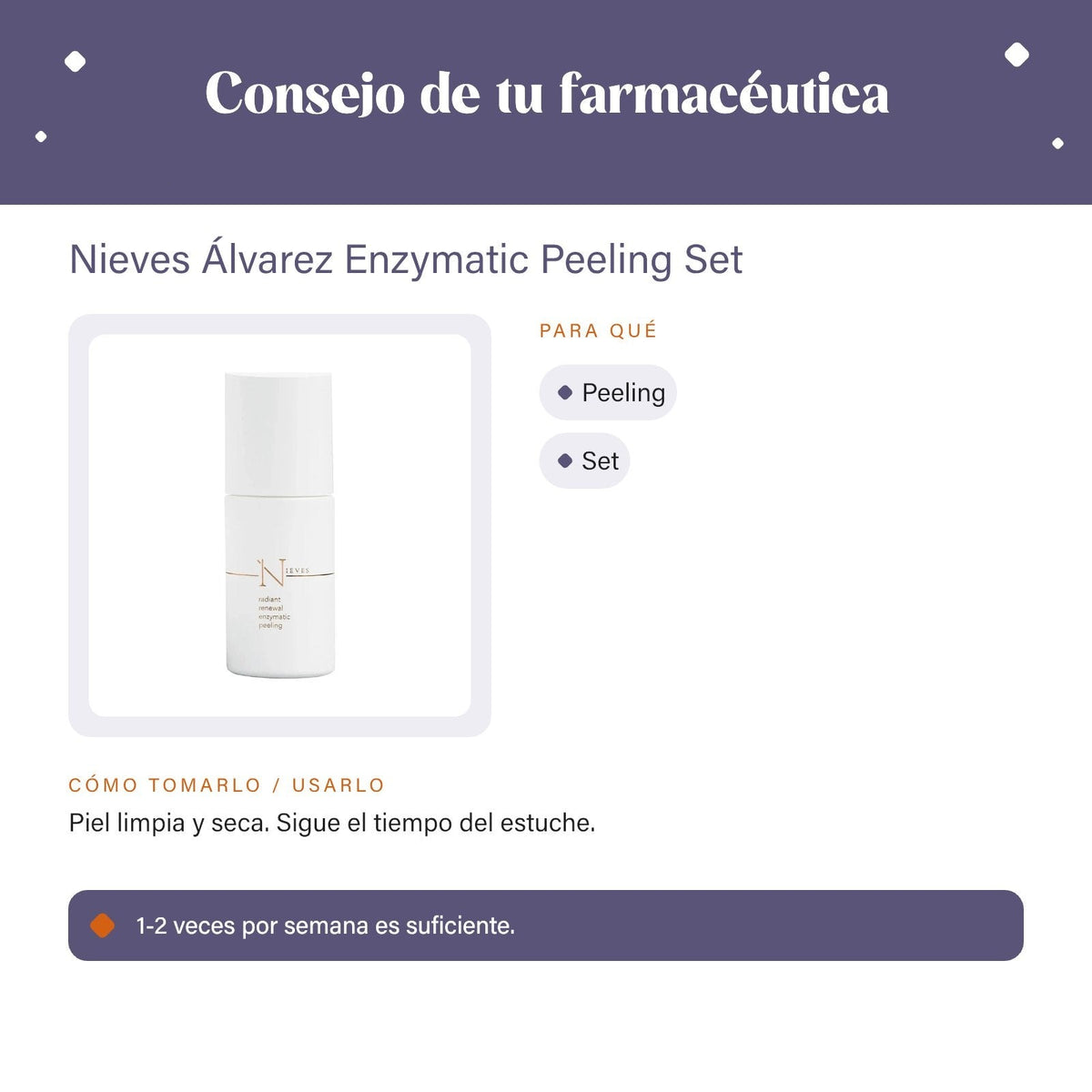 Nieves Álvarez Enzymatic Peeling Set – consejo de tu farmacéutica