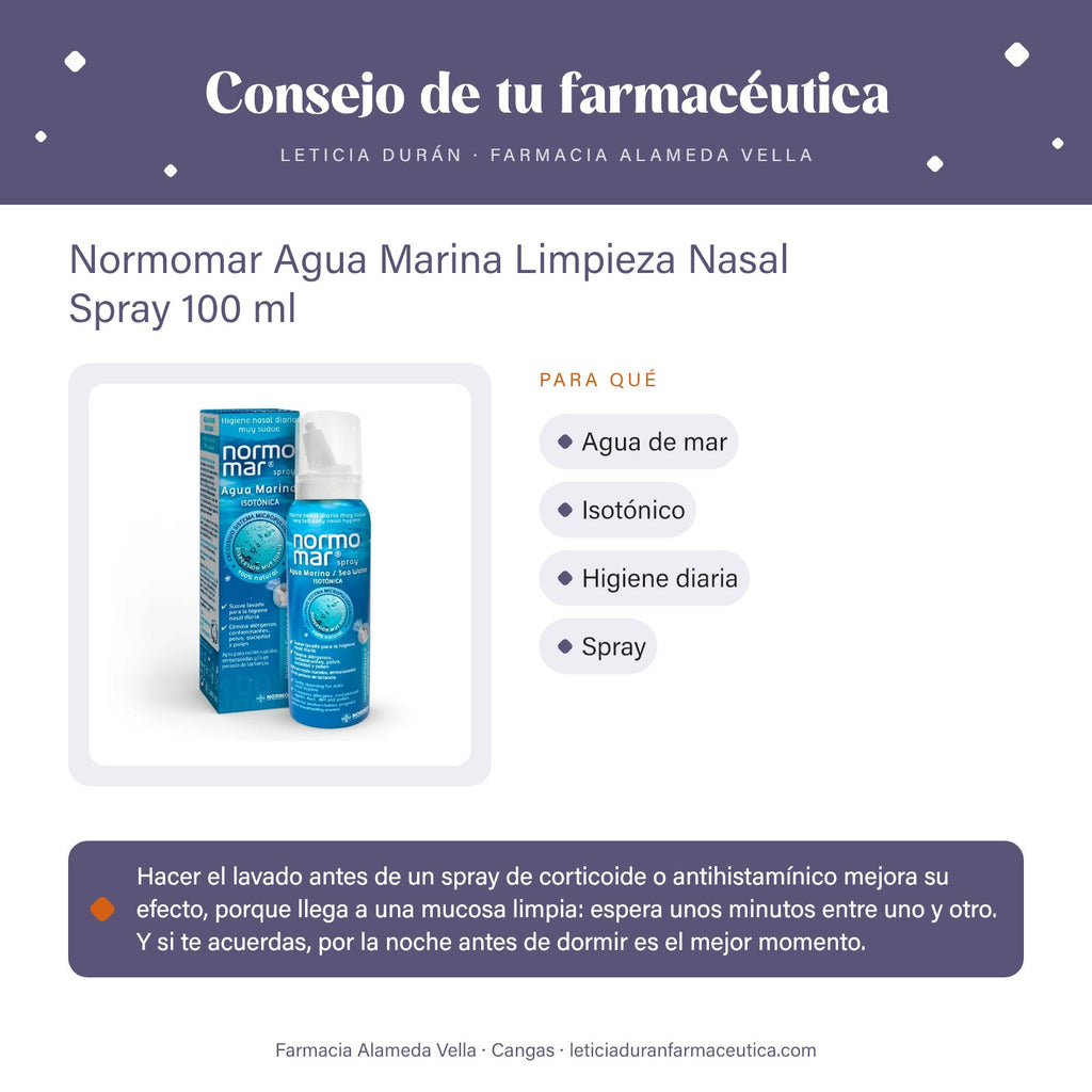 Normomar Agua Marina Limpieza Nasal Spray 100 ml – consejo de tu farmacéutica