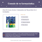 Oral-B Cross Action Cabezales de Recambio 6+2 Unidades – consejo de tu farmacéutica