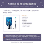 Oral-B iO3 Duo Cepillo Eléctrico Pack 2 Unidades Azul y Negro – consejo de tu farmacéutica