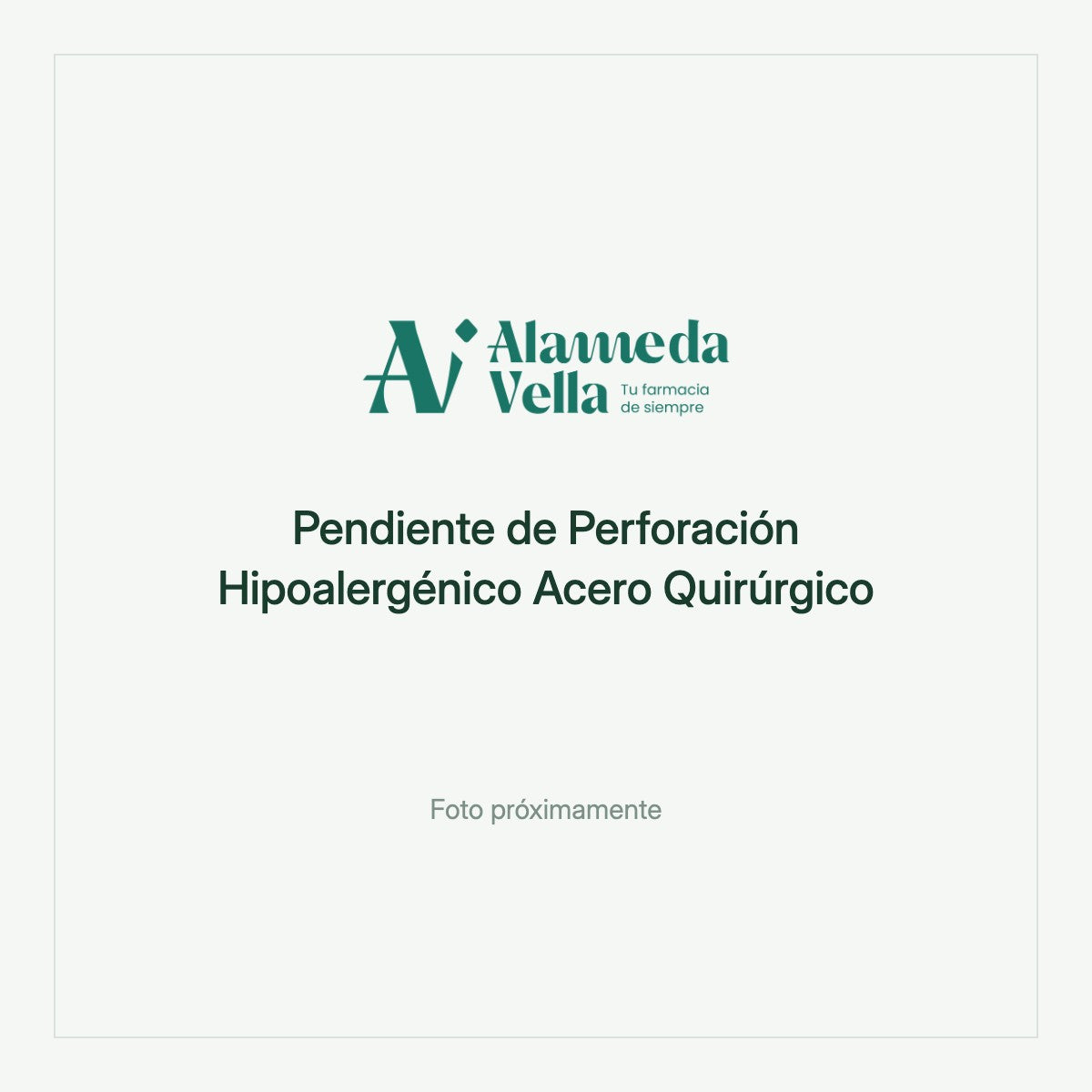Pendiente de Perforación Hipoalergénico Acero Quirúrgico