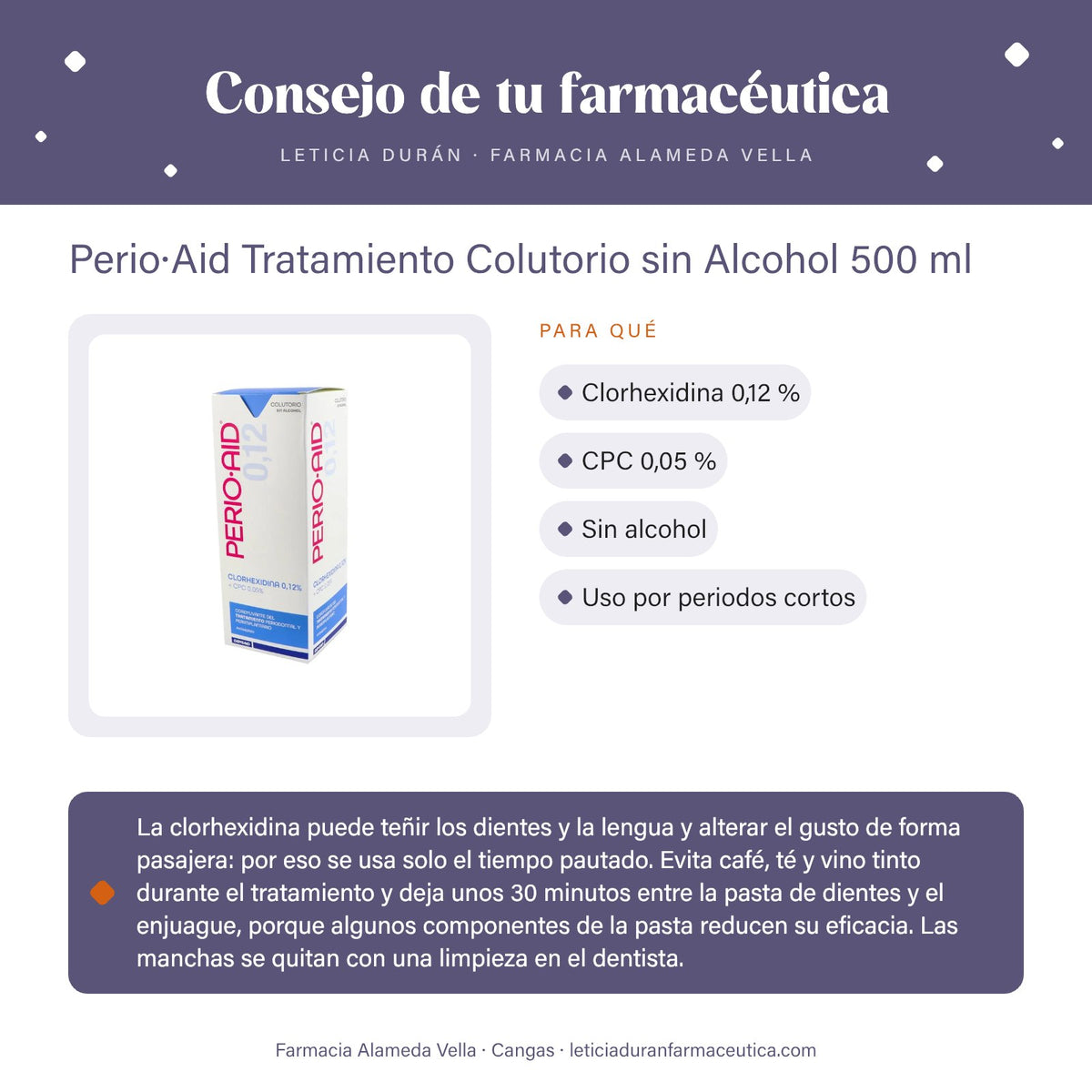 Perio·Aid Tratamiento Colutorio sin Alcohol 500 ml – consejo de tu farmacéutica