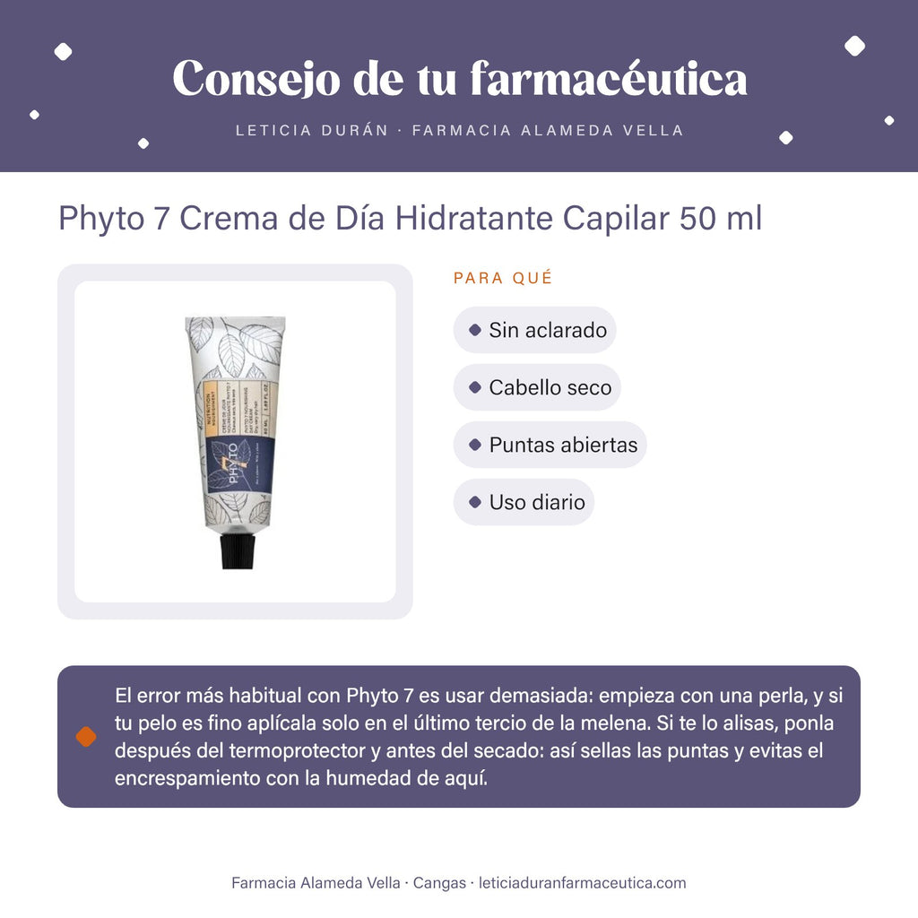 Phyto 7 Crema de Día Hidratante Capilar 50 ml – consejo de tu farmacéutica
