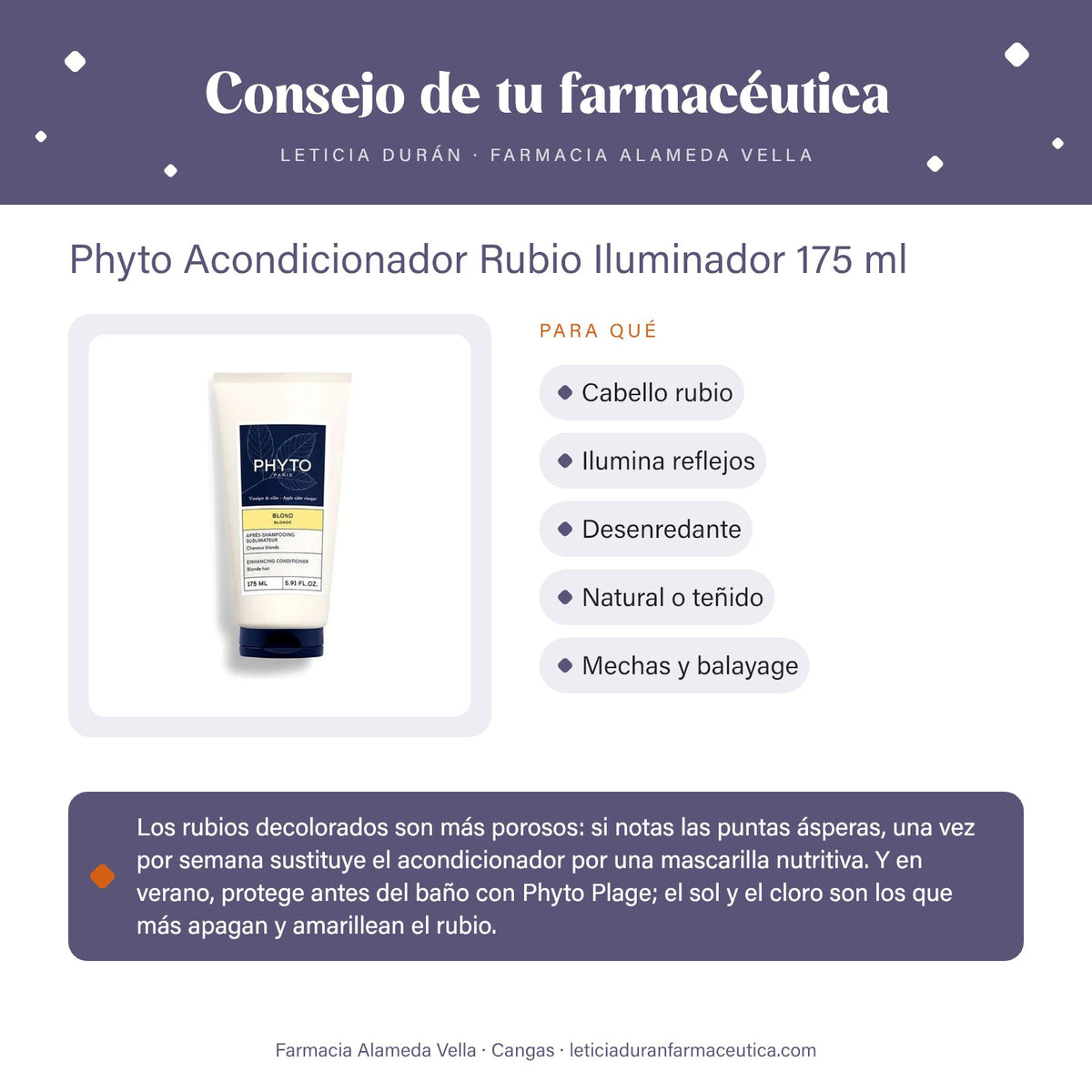 Phyto Acondicionador Rubio Iluminador 175 ml – consejo de tu farmacéutica