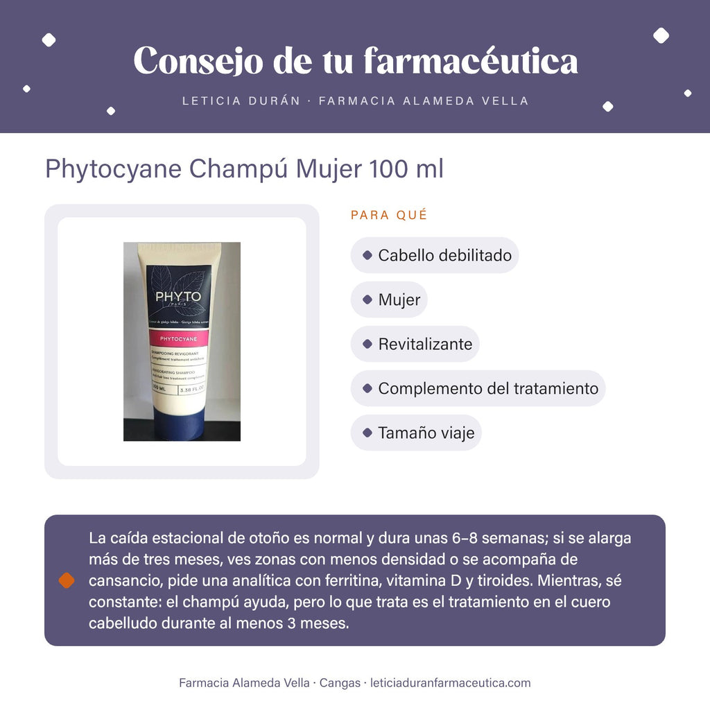 Phytocyane Champú Mujer 100 ml – consejo de tu farmacéutica