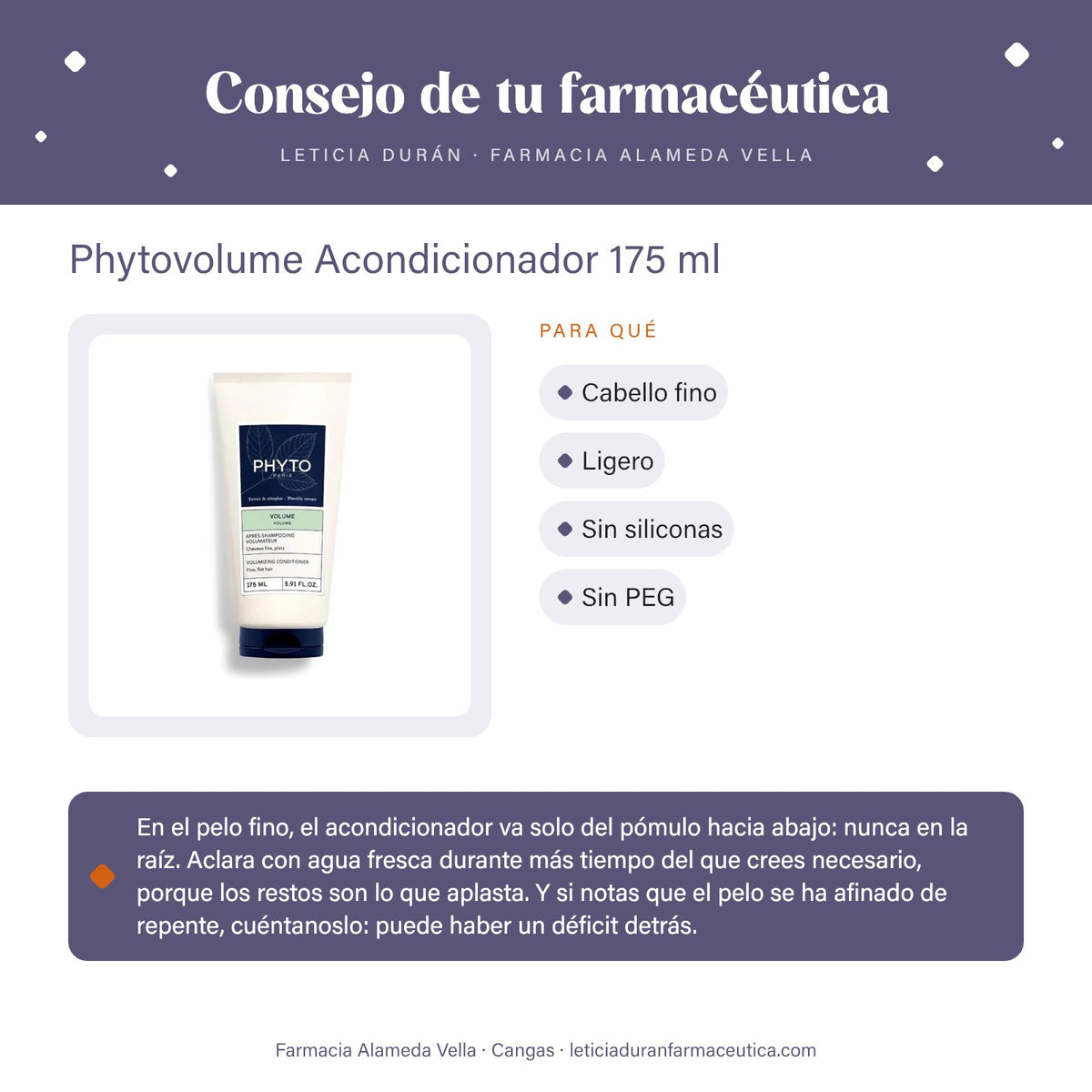 Phytovolume Acondicionador 175 ml – consejo de tu farmacéutica