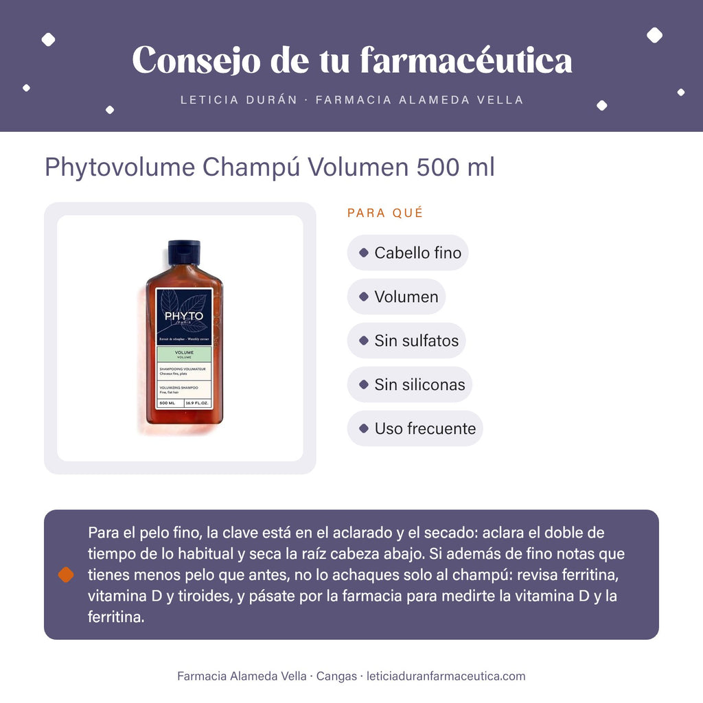 Phytovolume Champú Volumen 500 ml – consejo de tu farmacéutica