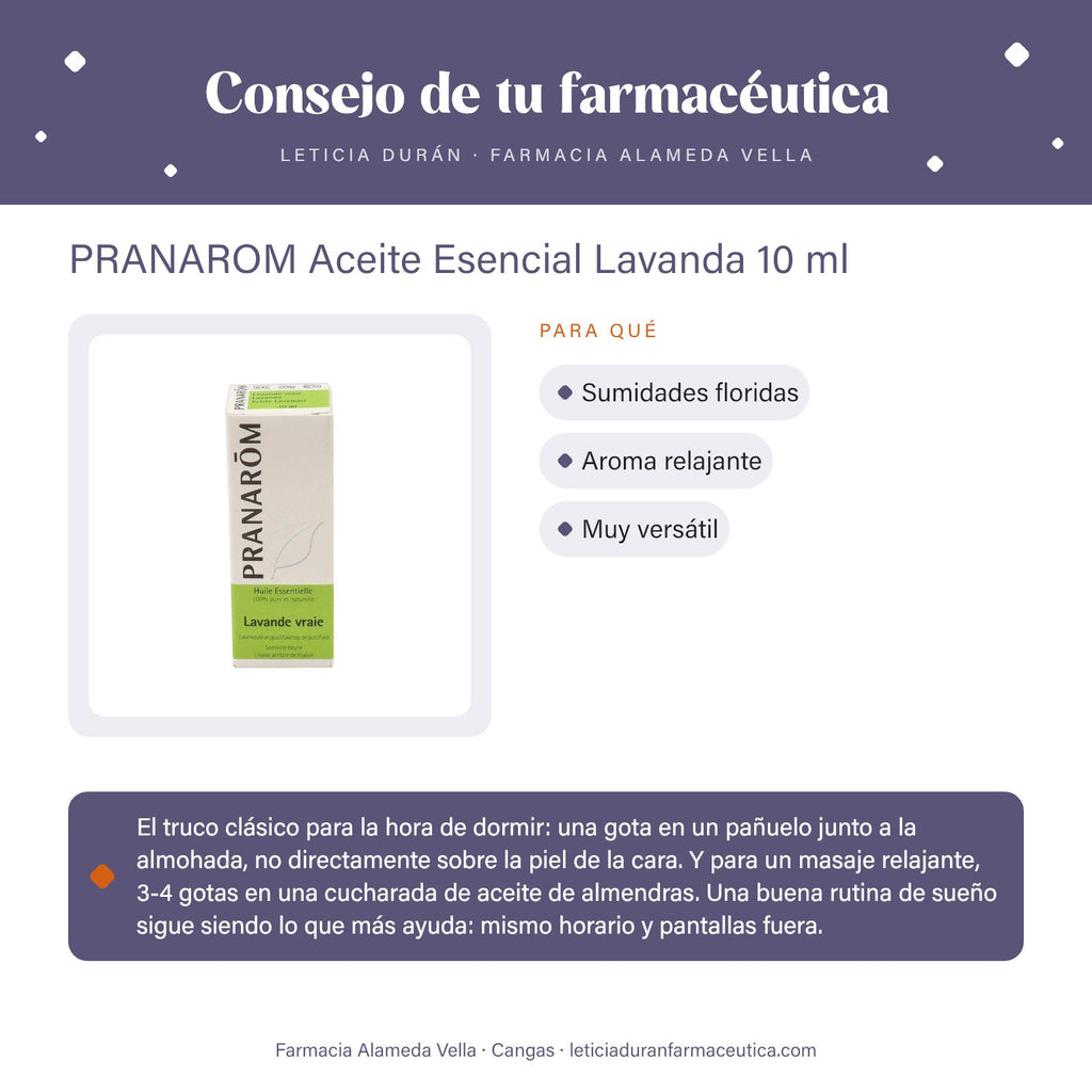 PRANAROM Aceite Esencial Lavanda 10 ml – consejo de tu farmacéutica