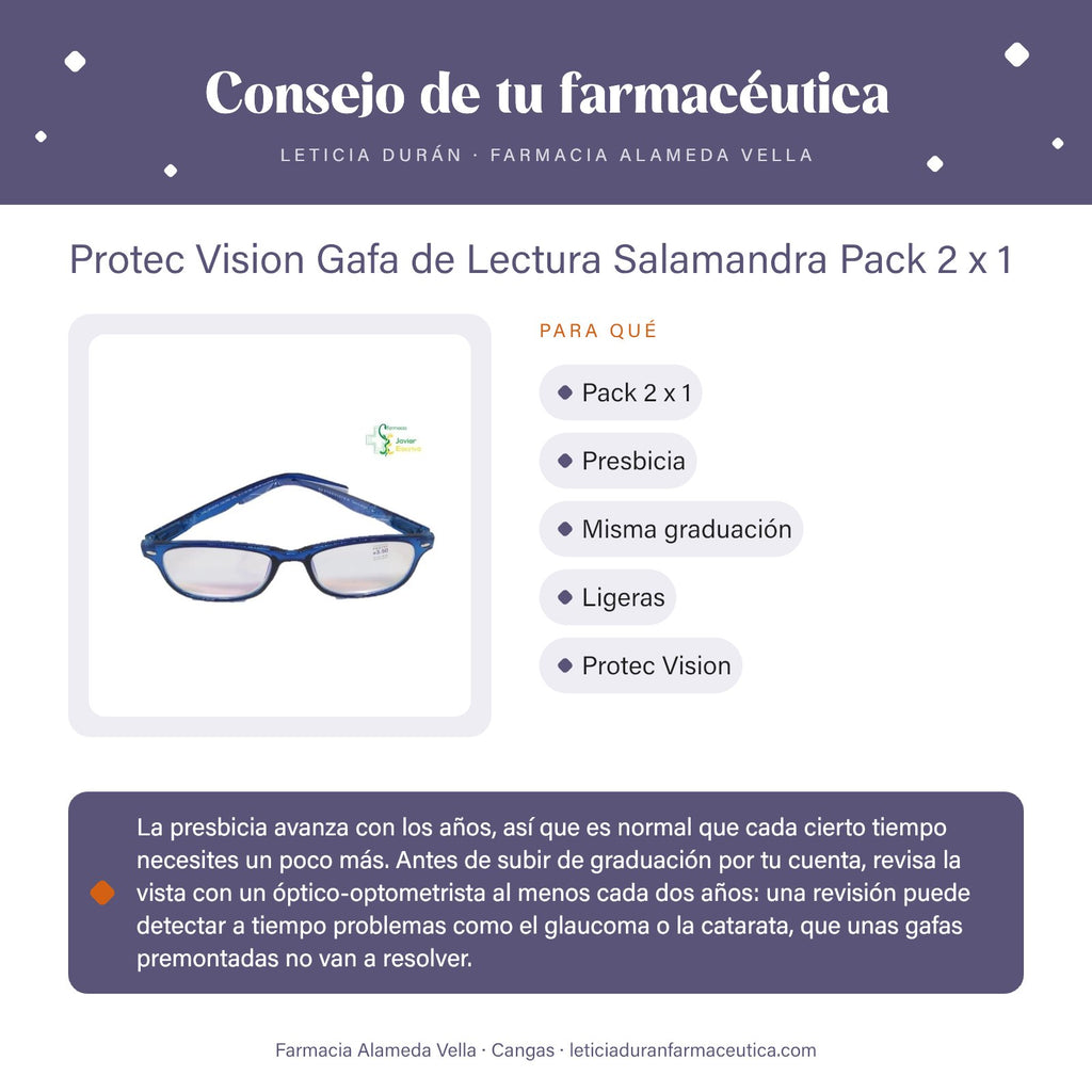 Protec Vision Gafa de Lectura Salamandra Pack 2 x 1 – consejo de tu farmacéutica