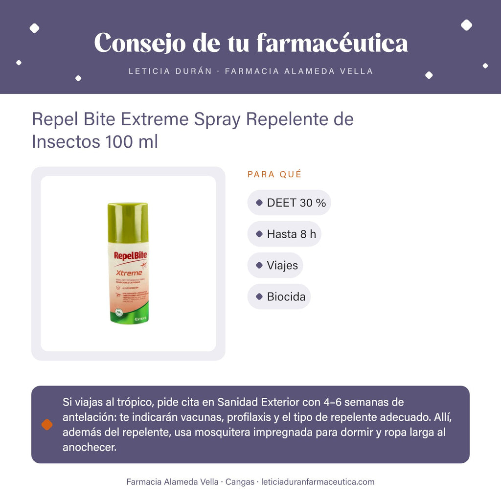 Repel Bite Extreme Spray Repelente de Insectos 100 ml – consejo de tu farmacéutica