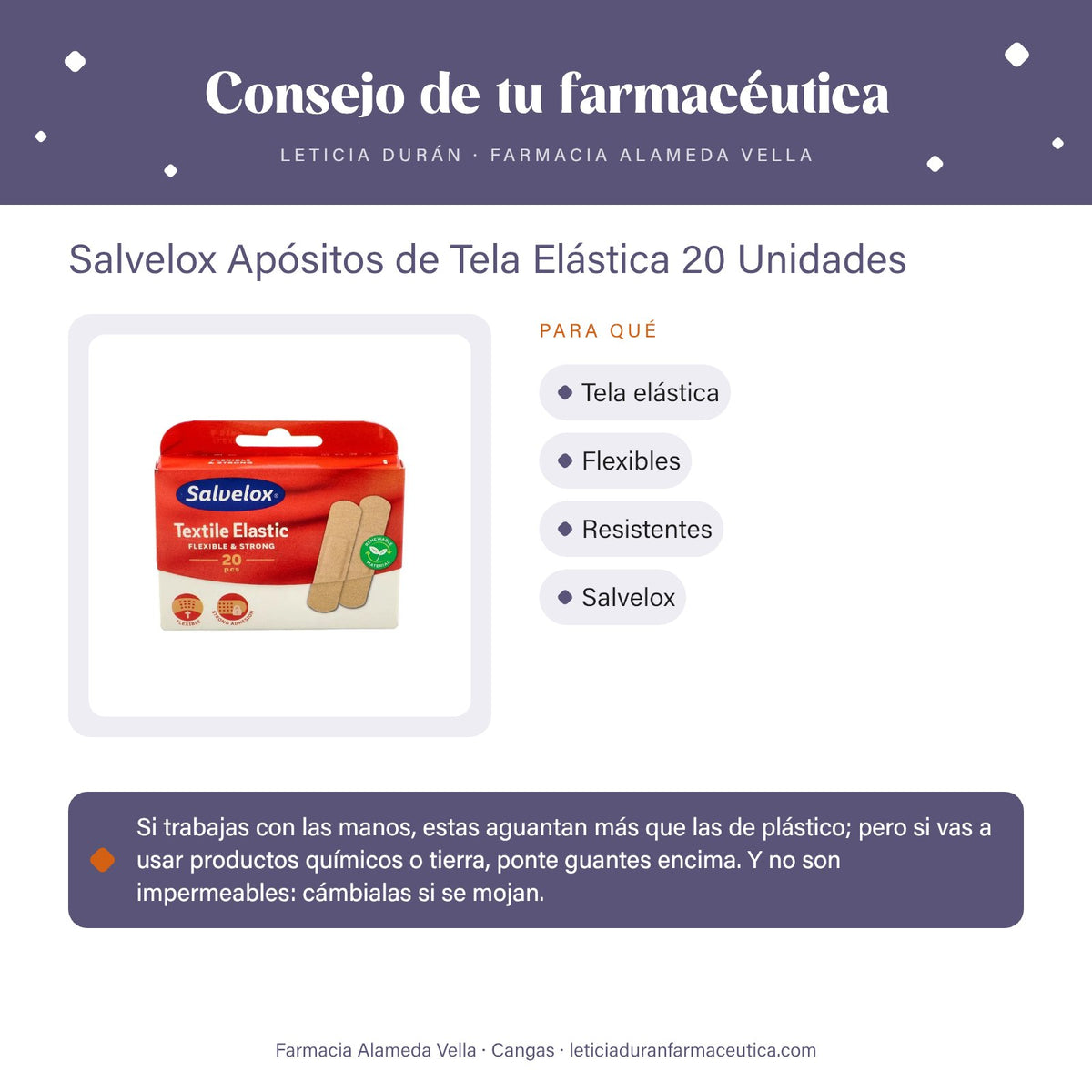 Salvelox Apósitos de Tela Elástica 20 Unidades – consejo de tu farmacéutica