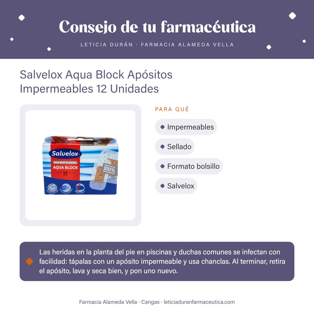 Salvelox Aqua Block Apósitos Impermeables 12 Unidades – consejo de tu farmacéutica