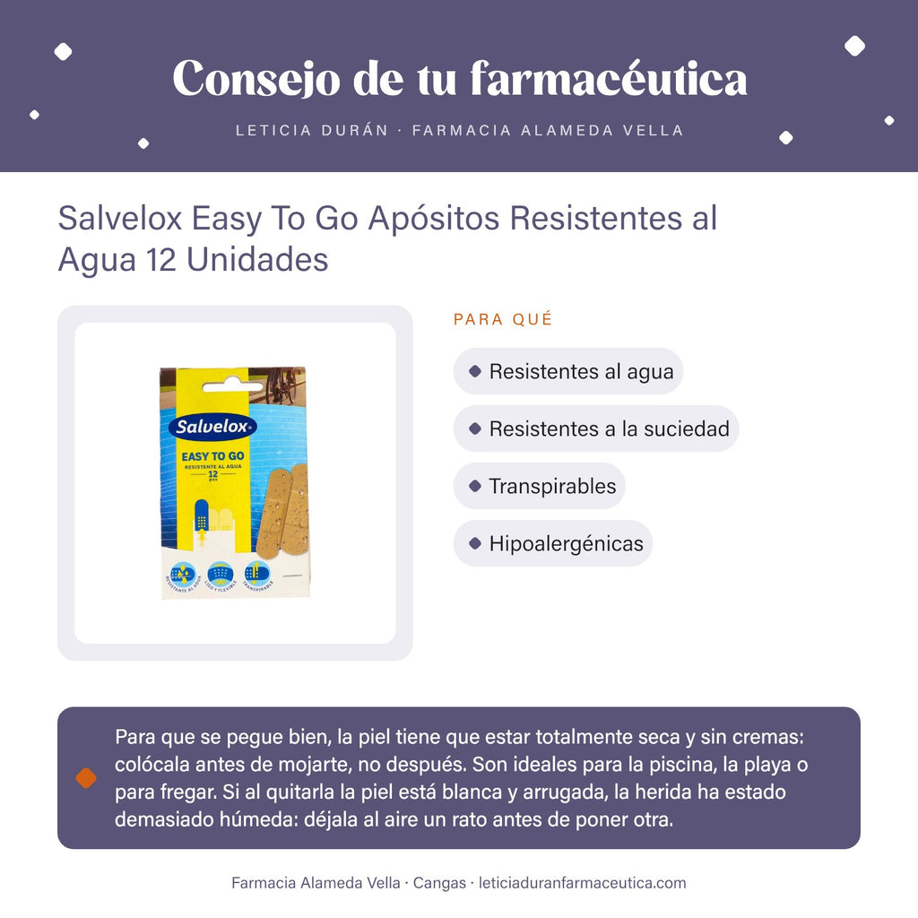 Salvelox Easy To Go Apósitos Resistentes al Agua 12 Unidades – consejo de tu farmacéutica