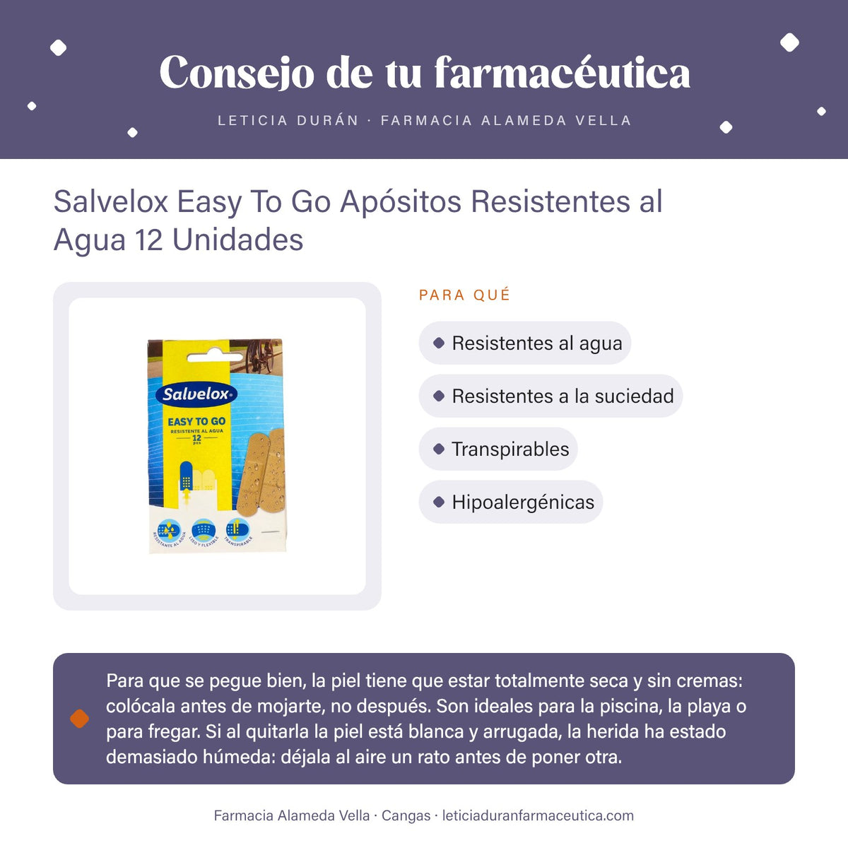 Salvelox Easy To Go Apósitos Resistentes al Agua 12 Unidades – consejo de tu farmacéutica