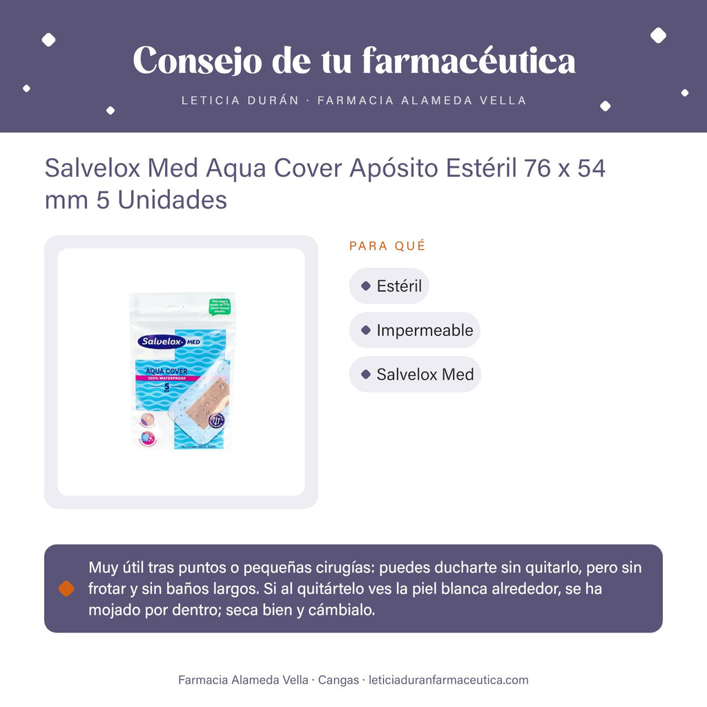 Salvelox Med Aqua Cover Apósito Estéril 76 x 54 mm 5 Unidades – consejo de tu farmacéutica