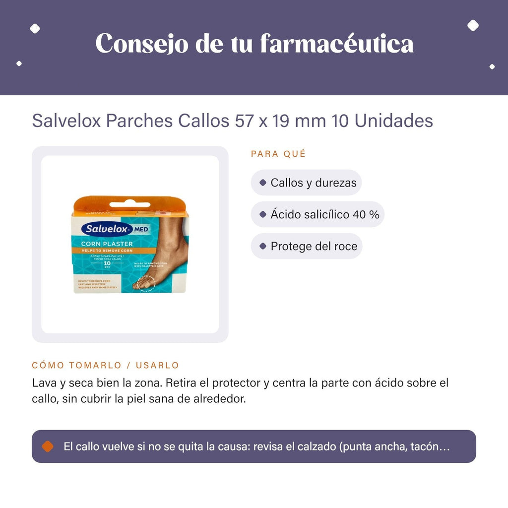 Salvelox Parches Callos 57 x 19 mm 10 Unidades – consejo de tu farmacéutica