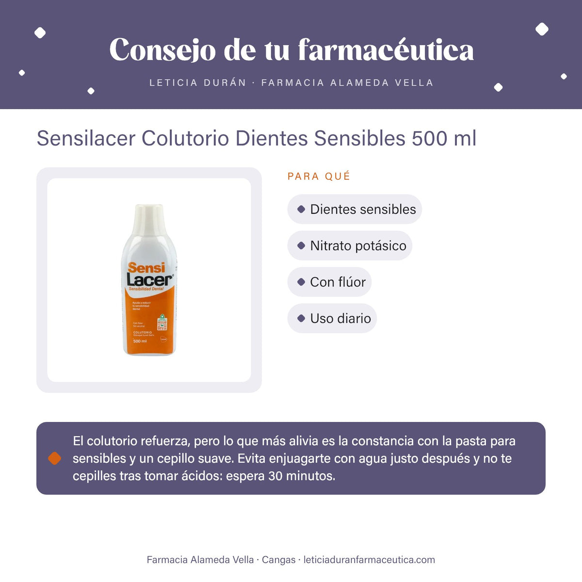 Sensilacer Colutorio Dientes Sensibles 500 ml – consejo de tu farmacéutica