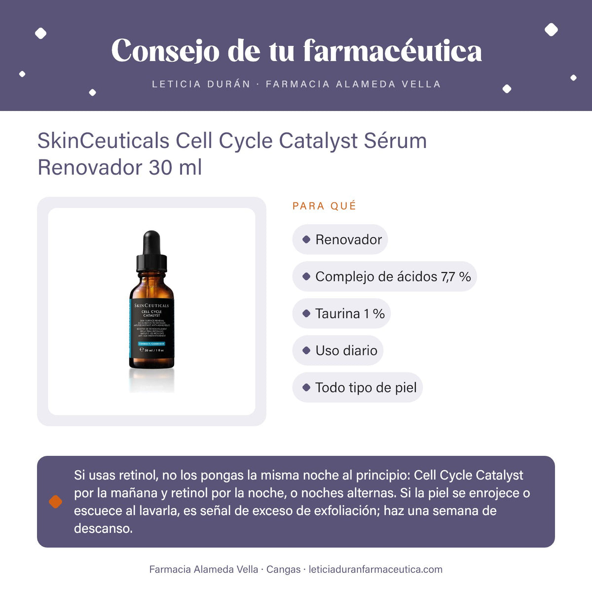 SkinCeuticals Cell Cycle Catalyst Sérum Renovador 30 ml – consejo de tu farmacéutica