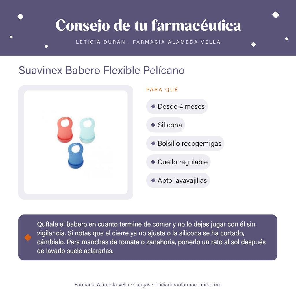 Suavinex Babero Flexible Pelícano – consejo de tu farmacéutica