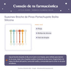 Suavinex Broche de Pinza Portachupete Bolita Silicona – consejo de tu farmacéutica