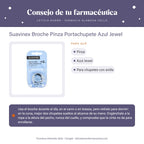 Suavinex Broche Pinza Portachupete Azul Jewel – consejo de tu farmacéutica
