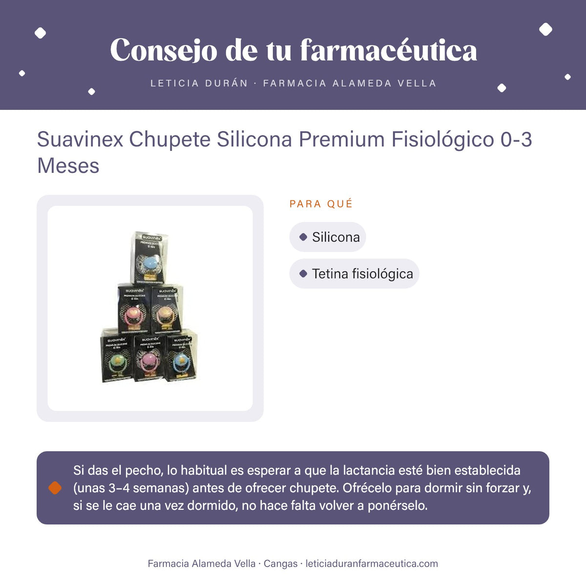 Suavinex Chupete Silicona Premium Fisiológico 0-3 Meses – consejo de tu farmacéutica