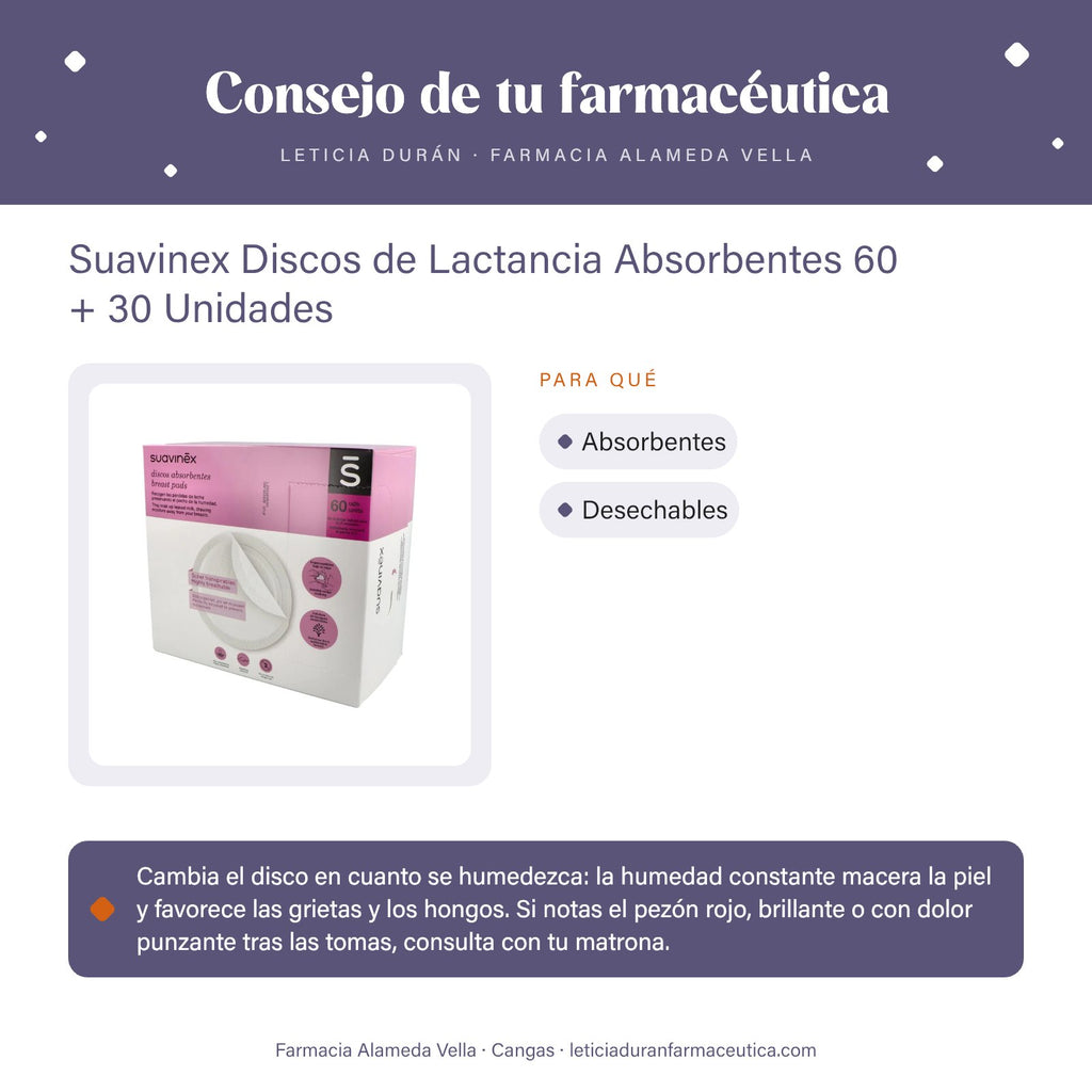 Suavinex Discos de Lactancia Absorbentes 60 + 30 Unidades – consejo de tu farmacéutica
