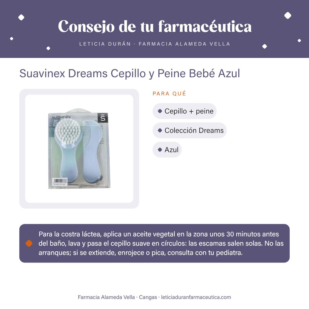 Suavinex Dreams Cepillo y Peine Bebé Azul – consejo de tu farmacéutica