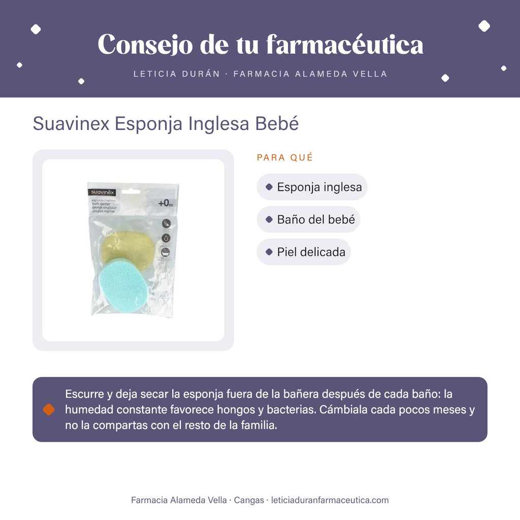 Suavinex Esponja Inglesa Bebé – consejo de tu farmacéutica