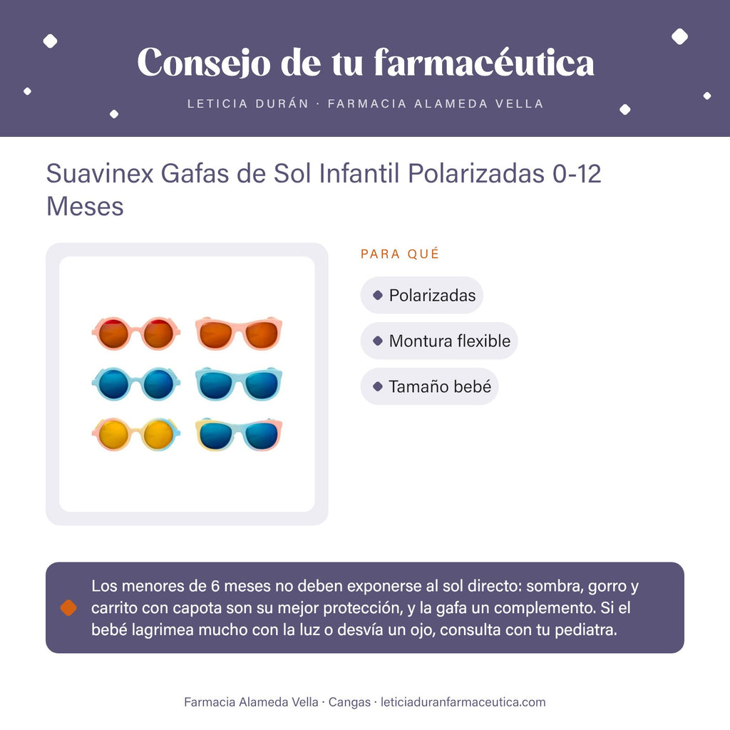 Suavinex Gafas de Sol Infantil Polarizadas 0-12 Meses – consejo de tu farmacéutica