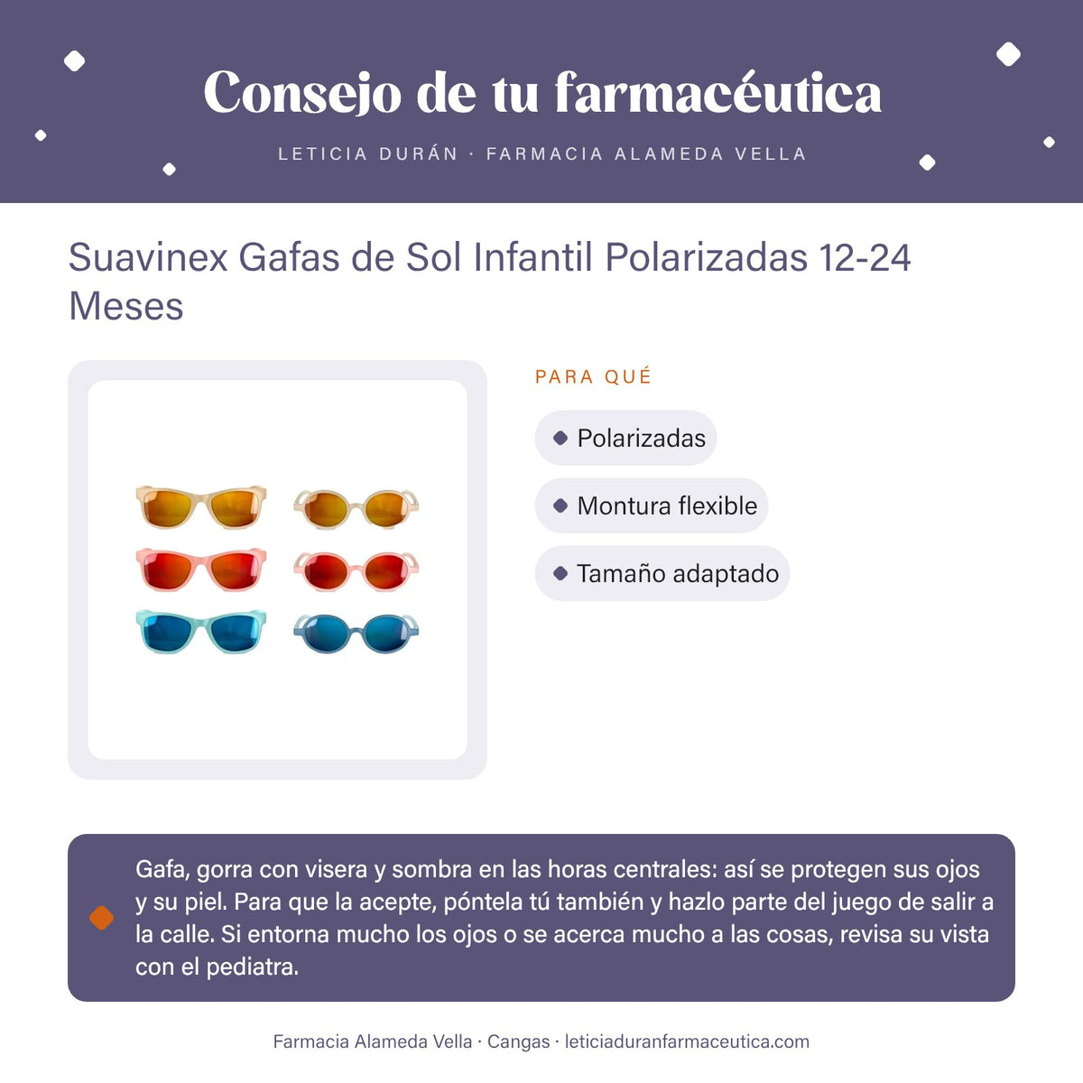 Suavinex Gafas de Sol Infantil Polarizadas 12-24 Meses – consejo de tu farmacéutica