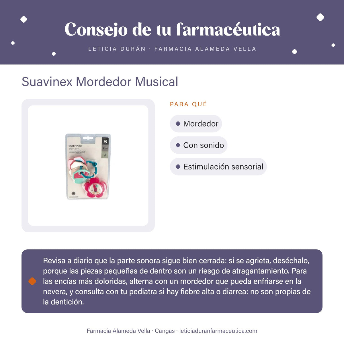 Suavinex Mordedor Musical – consejo de tu farmacéutica