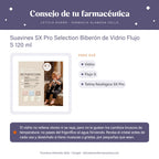 Suavinex SX Pro Selection Biberón de Vidrio Flujo S 120 ml – consejo de tu farmacéutica