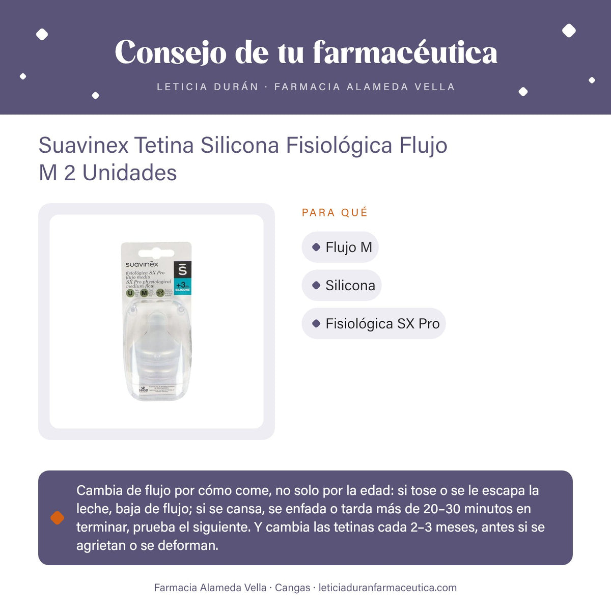 Suavinex Tetina Silicona Fisiológica Flujo M 2 Unidades – consejo de tu farmacéutica