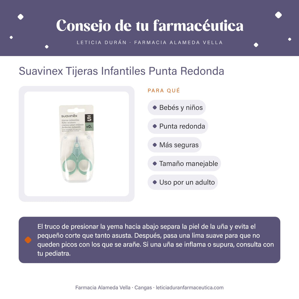 Suavinex Tijeras Infantiles Punta Redonda – consejo de tu farmacéutica