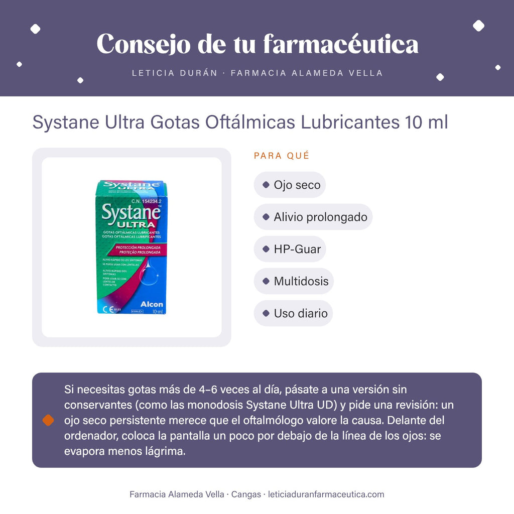 Systane Ultra Gotas Oftálmicas Lubricantes 10 ml – consejo de tu farmacéutica