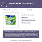 TENA Lady Normal Compresas 24 Unidades – consejo de tu farmacéutica
